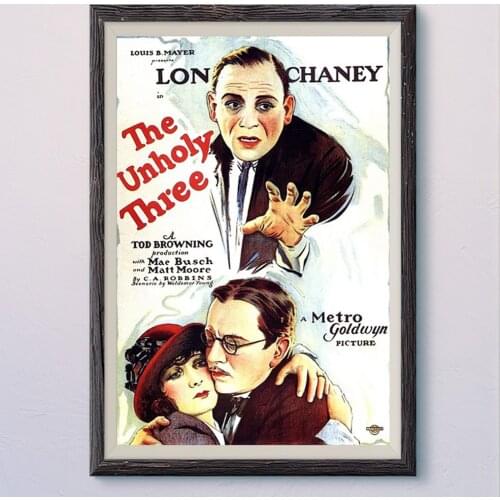 N533 THE UNHOLY THREE (2) Vintage Classic Movie Wall Silk Cloth HD Poster Art Home Decoration Gift