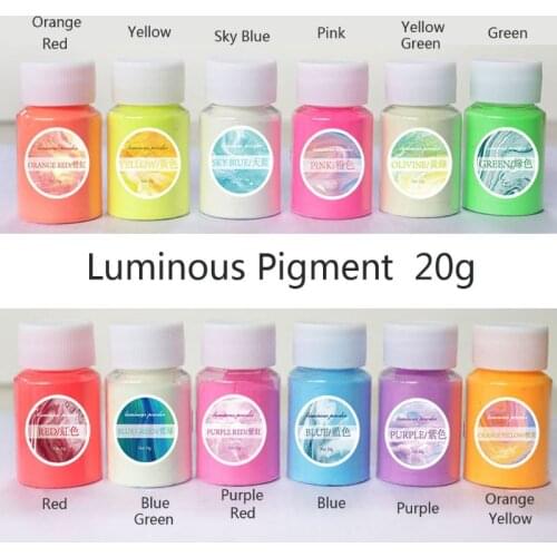 12 Colors Luminous Resin Pigment Kit Glow In Dark Powder Resin Pigment Colorant