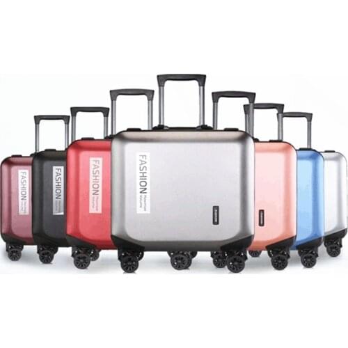 New Suitcase Pc Tie Rod Universal Wheel 18 Inch 48L Men And Women Outdoor Suitcase