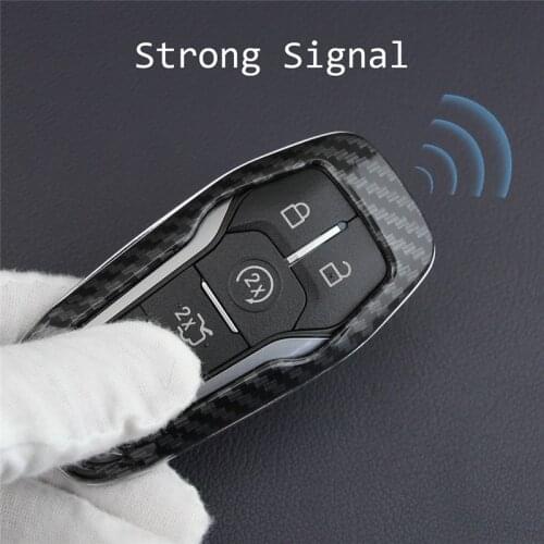 New Carbon Fiber Pattern Hard Smart Key Cover Accessories Dust Proof Strong Signal For Ford Multi-series