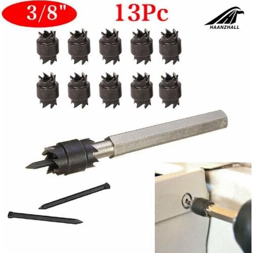 13 Pcs 3/8in Double Sided Spot Weld Cutter HSS Drill Bit Remover Welder Cut Tool