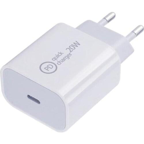 100pcs 20W PD USB Type C Quick Charger Adapter For iPhone 12/ For Huawei for Xiaomi Fast Charging EU/US Plug Travel PD charger