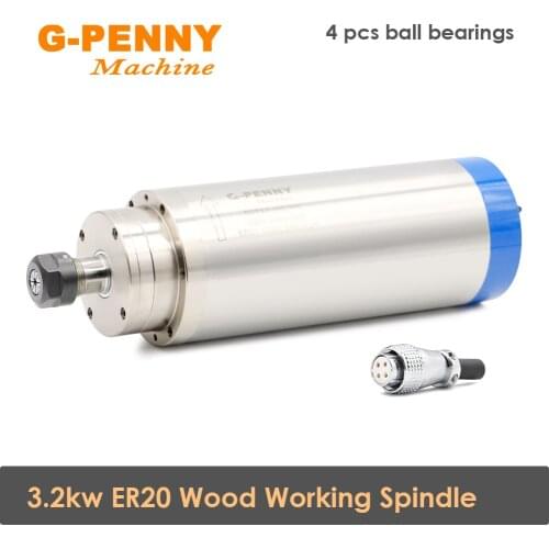 CNC 3.2kw ER20 Water cooled spindle Wood working 3.2kw updated water cooling spindle motor for CNC Router engraving machine