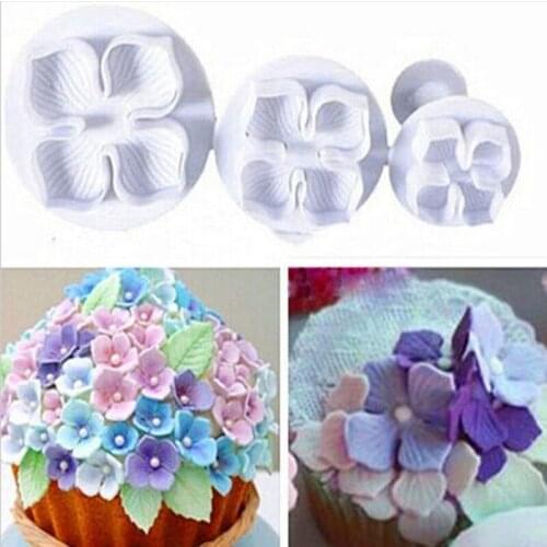 Wedding Kitchen Party Cooking Cookie Stamp Biscuit Mold Hydrangea Fondant Cake Decorating Sugar Craft Plunger Cutter Flower Mold