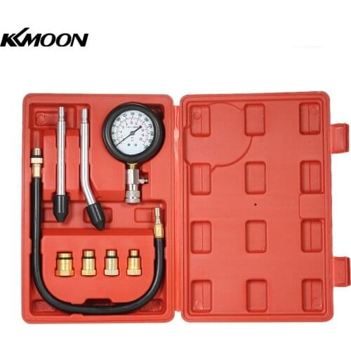 Gasoline Engine Compression Tester Auto Petrol Gas Engine Cylinder Automobile Pressure Gauge Tester Automotive Test Kit 0-300psi