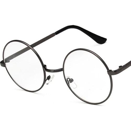 Retro Women Eyeglasses Optical Round Glasses Frame Eyewear Fake Glasses Frames Metal Clear Lens Eyeglasses Nerd oculos de grau