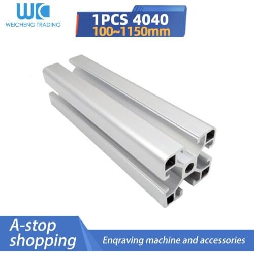 1PC 4040 Aluminum Profile Extrusion 100mm - 1150mm European Standard Linear Rail Aluminum Profile 4040 Extrusion CNC 3D Printer