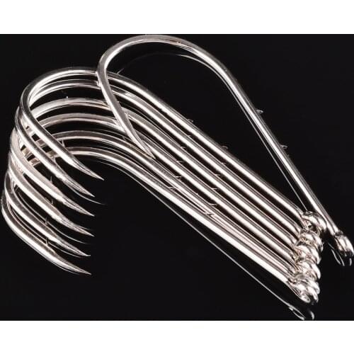 100pcs Barbed Fishing Hooks Sea Worm Carp Single Circle Hook Set Fly Fishing Accessories Tackle Carbon Steel Fishhook