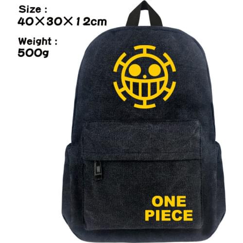 One Piece Anime Backpack Student School Bag Leisure Simple Travel Backpack Good Gift for School