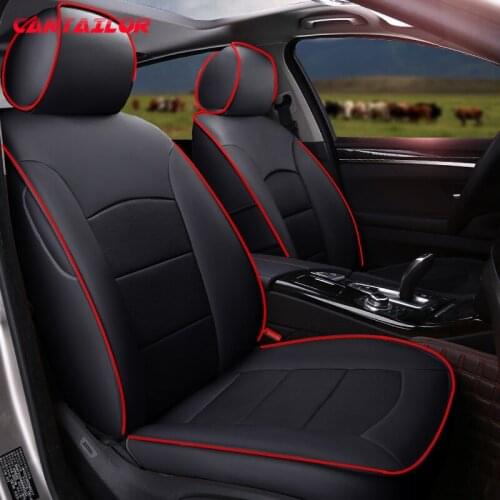 CARTAILOR Cover Seats fit for Porsche Cayman Car Seat Covers Accessories Set Genuine Leather & Leatherette Auto Cushion Supports