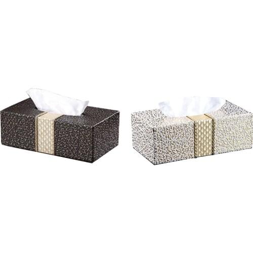 Car Home Rectangle Shaped Tissue Box Household Living Room Desktop Napkin Tissue Holder