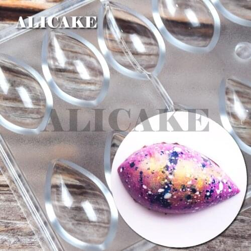 Polycarbonate Chocolate Mould Spindle Petal Tray Molds for Chocolate Form Mould Plastic Bakery Bakeware for Baking Pastry Tools