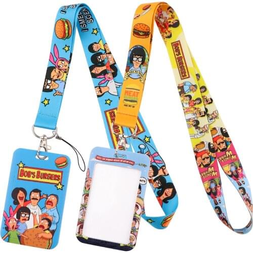 JF438 Anime Figures Cute Cartoon Lanyard Neck Strap ID Badge Holder Pendant Keyring Charm Cell Phone Cosplay Keychain Gift