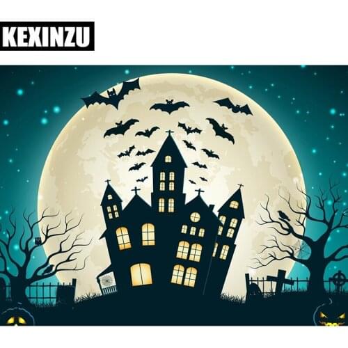 2018 New 5d diy full square/ diamond painting,Dark Castle,cross stitch diamond embroidery mosaic Picture by number