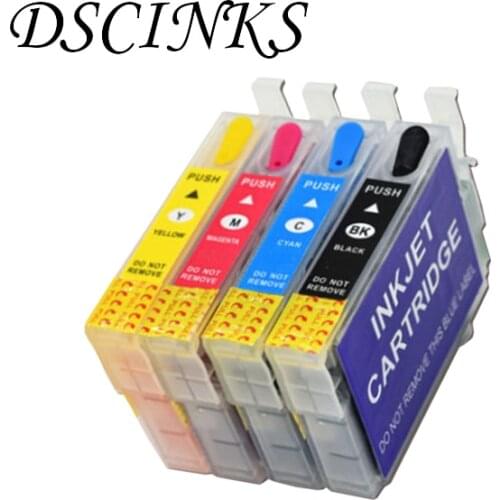 DG- 4colors Refilable ink cartridge T1271-T1274 with permanent chip T1271 For Epson Stylus NX625 Workforce 635 7010 printer