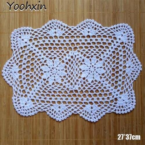 Hot Handmade lace cotton table place mat crochet coffee placemat pad Christmas drink coaster cup mug tea dining doily kitchen