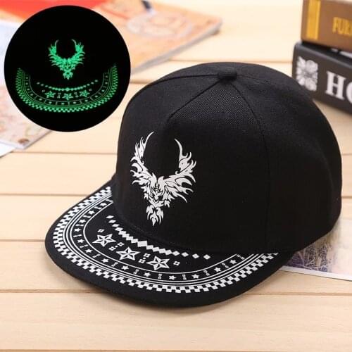 2020 Korean Fashion Luminous Baseball Cap Men And Women Sport Wild Fluorescent Hip-Hop Hat Flat Brim Sunshade Snapback Hats