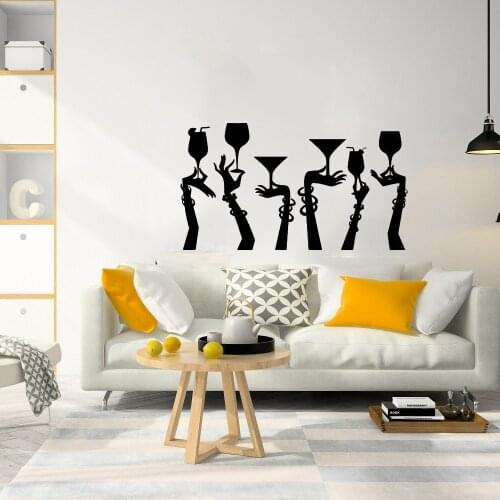 Bull Skull Wall Stickerr Animal Head Meat Steak Wall Decal For Restaurant Ba Man Cave Decor Vinyl Stickers DW10713