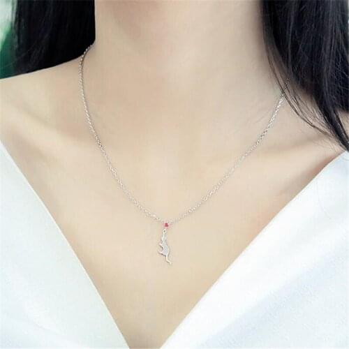Lovely Little Cat Crystal Pendant Women Necklace Elegant Female Clavicle Chain Necklace Creative Jewelry Gifts