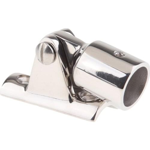Deck Hinge Mount Bimini Top Cap Tube 3/4 inch Eye End for Boat Stainless Steel