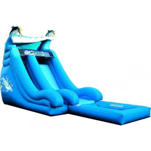 Factory direct selling cheap water slide/PVC inflatable slide with pool for sale