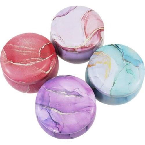 Empty Tinplate Candle Jars Box Round Drum Surface Eyelash Iron Case Custom Wax Packaging Candy Gift Container Creative SN3852