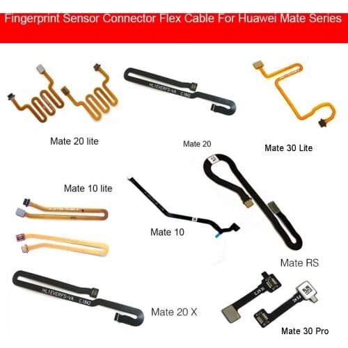 Fingerprint Sensor Connector Flex Cable For Huawei Mate 30 10 20 20X Pro Lite RS Home Button Touch ID Sensor Flex Ribbon Cable