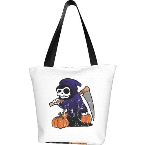 Retro Vintage Grunge Style Halloween Shopping Bag Aesthetic Cloth Outdoor Handbag Female Fashion Bags