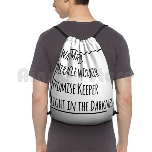 Way Maker | Leeland Lyrics Backpack Drawstring Bag Riding Climbing Gym Bag Christian Jesus Christian Music Faith God Music