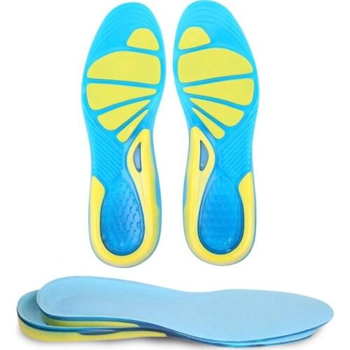 Silicone Damping Sports Insoles Breathable Absorb Sweat Mountaineer Outdoor Sports Orthopedic Insoles Protect Feet Shoe Inserts