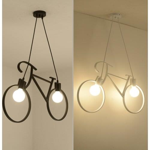 Nordic creative personality restaurant bar table children room aisle bicycle chandeliers