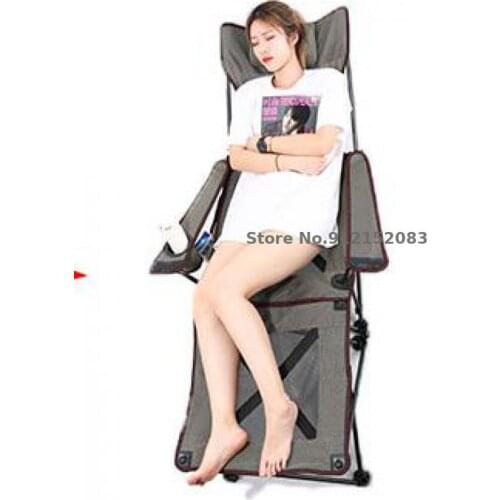 Lounge Chair Folding Lunch Break Outdoor Beach Folding Chair Fishing Chair Portable Armchair Afternoon Couch Lazy Chair