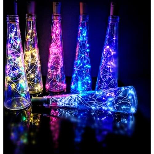 String led Wine Bottle with Cork 20 LED Bottle Lights Battery Cork for Party Wedding Christmas Halloween Bar Decor Warm White