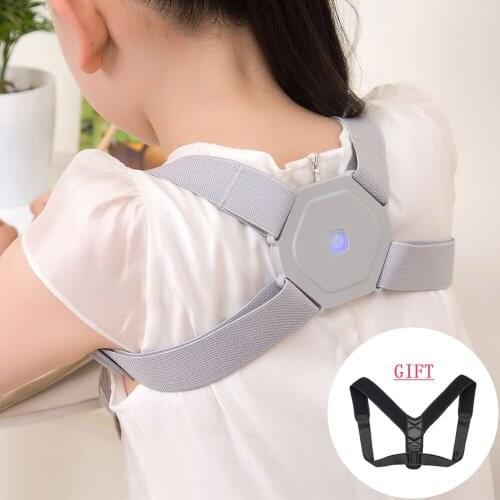 Intelligent Posture Corrector Adjustable Back Brace Straightener Smart Shoulder Support Humpback Correction Trainer