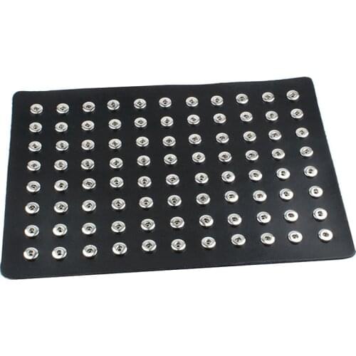 2 Color High quality Black and White Soft Real Leather Snap Display With 60pcs Buttons Fit 12mm Snap Buttons Wholesale