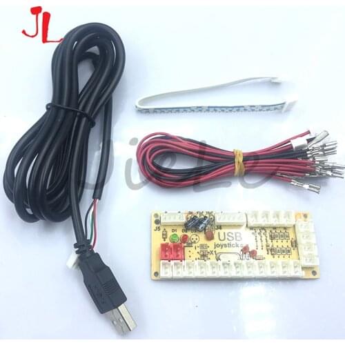 1pcs Zero Delay Arcade usb Encoder PC TO joysticks for 5pin joystick & 2.8/4.8mm button Metal & Plastic sanwa & obsf-30 Accessor