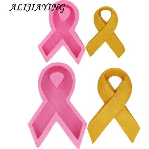 1Pcs Awareness ribbons Bow Silicone Mold,Sugarcraft Cake Decorating Tools,Fondant Chocolate Molds Cake Border Mould D1486