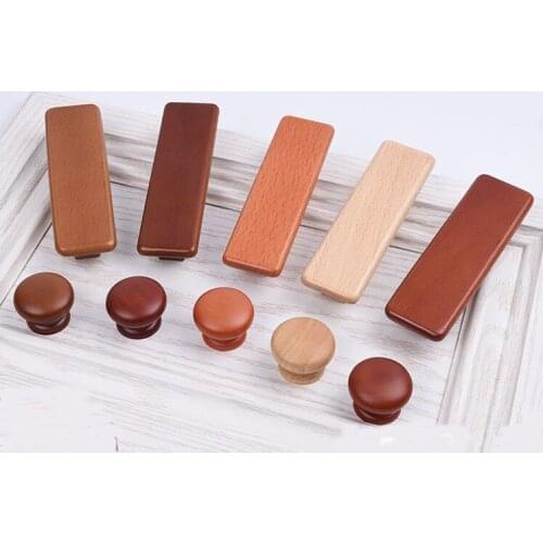 1PCS Kids Room Solid Wood Cabinet Handles and Knobs Drawer Wardrobe Door Closet Pulls Furniture Hardware