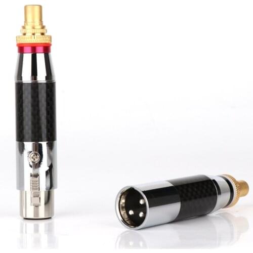 2Pcs hi-end XLR Male/Female to RCA FEMale Socket Adapter Balanced Cable Plug Phono XLR to RCA Female Socket Adapter connector