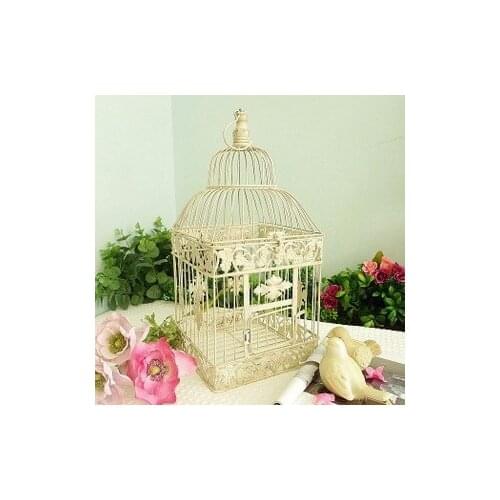 23*23*49cm European style decorative bird cage / window ornaments / white photography props / hotel wedding cage