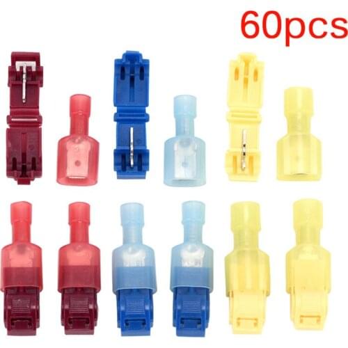 60pcs (30set)T-Tap/Male Female Insulated Wire Quick Splice Terminal Connectors Terminals Kit