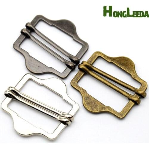 60pcs/lot 31mm 1.2 inch metal alloy buckle double slide adjustable pin buckle nickle/black/bronze free shipping BK-075