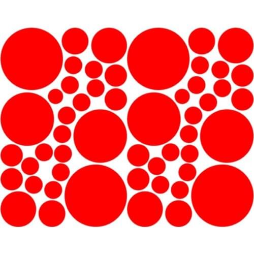 7cm to 1.7cm 52 Hot Polka Dots Art Wall Stickers Car Window Laptop Etc Vinyl Decals 13 Colors