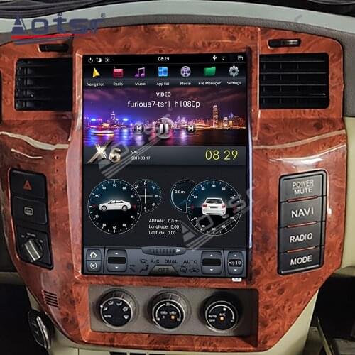 13.6 Inch Tesla Style Android 9 4G 64GB Screen Car Radio GPS Navigation For NISSAN PATROL 5 Y61 Head Unit Multimedia Player PX6