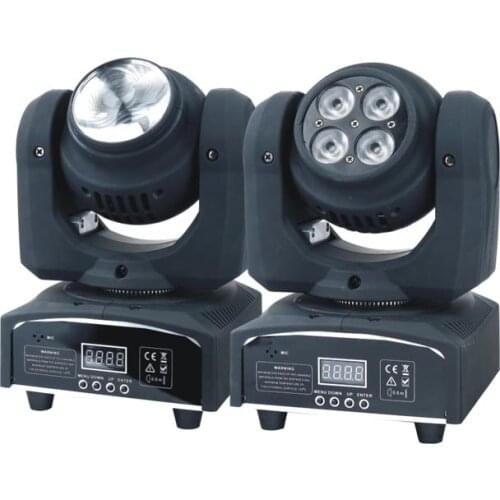 2pcs/lot LED Beam Wash Double Sides 4 x10W+1 x10W RGBW DMX 512 Rotating Moving Head LigLighting for home Disco Party