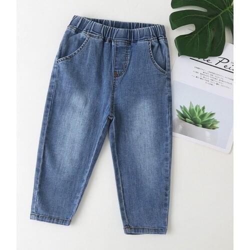 2-7 Y Toddler Kids Jeans 2021 Spring New Baby Boys Casual Korean Style Denim Pants Fashieon Jeans for Girls Kids Jeans Trousers