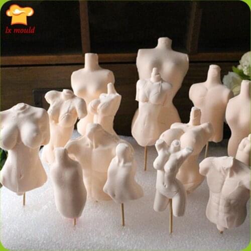 Body Double Sugar Mold Beauty Chest Mould Doll Body Mold Food Grade Silicone Molds