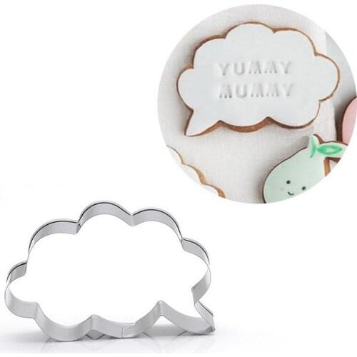 Dialog Frame Cloud Cake Mold Stainless Steel Biscuit Cookie Cutter DIY Fondant Decorating Baking Tools Sugar Paste Mould S7093