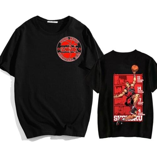 Kiyota Nobunaga Friend T-Shirt Men Cotton T Shirt Harajuku SLAM DUNK Print T-shirt Men Basketball Clothes Hip Hop Tops Tees