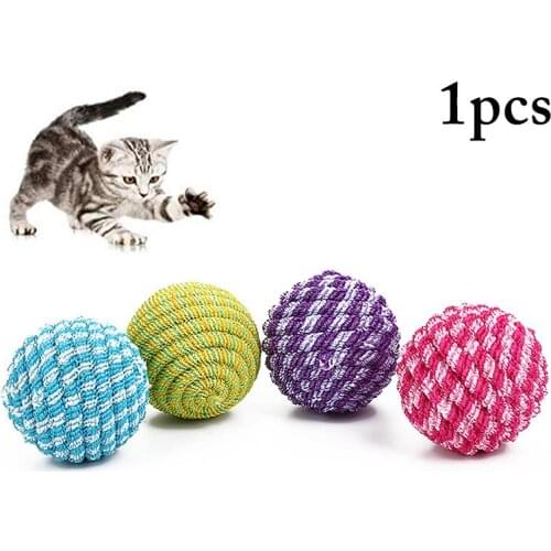 Pet Cat Toy Ball Elastic Bite Resistant Funny Kitten Ball Toy Cat Interactive Toy for Cats Kitten Pet Supplies